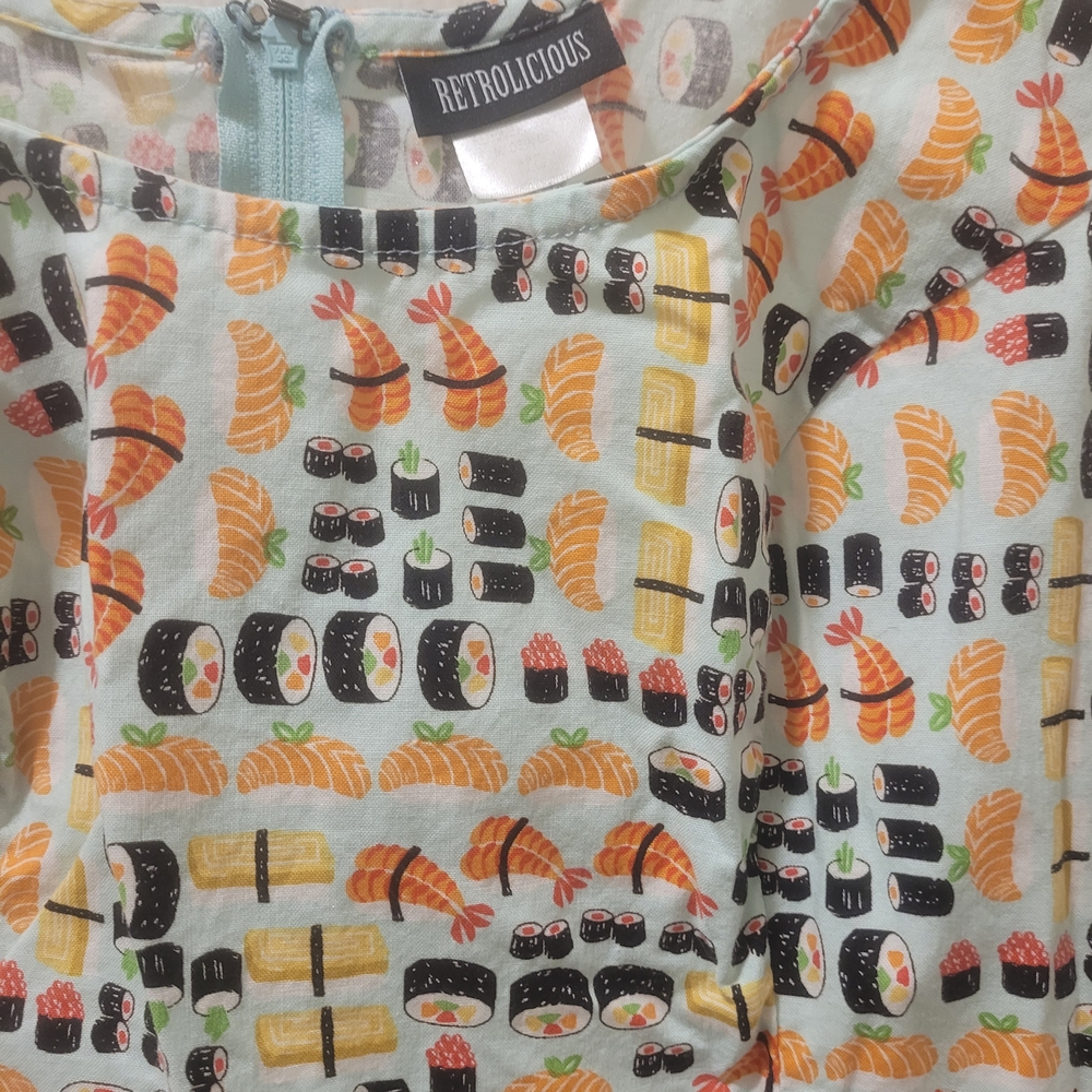 Retrolicious Sushi Pattern Mini Dress - Multicolor - Picture 2 of 3